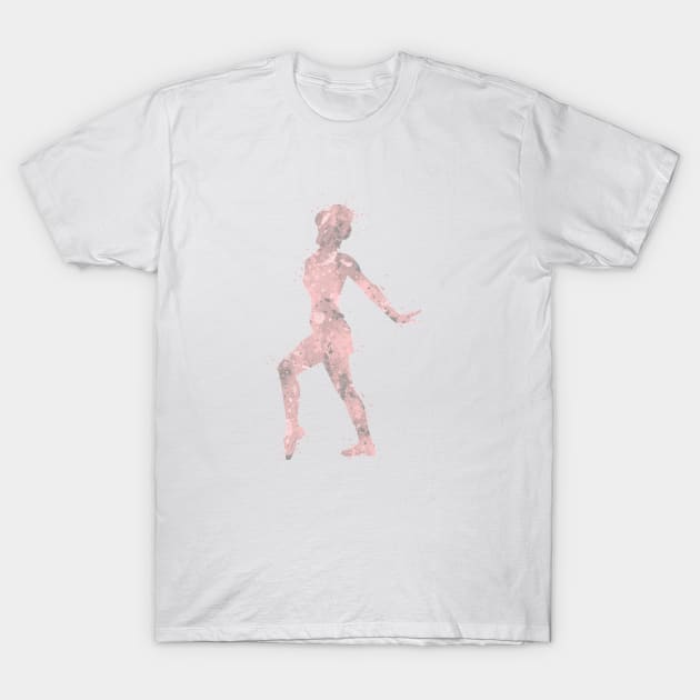 Girl Tap Dancer Watercolor Silhouette T-Shirt by LotusGifts